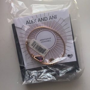 Alex and Ani Amethyst crystal bracelet.
